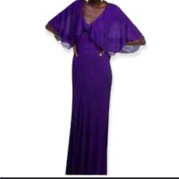 Zara Women's Metallic Purple Knit Maxi Dress Size Small Nwt - Picture 6 of 6